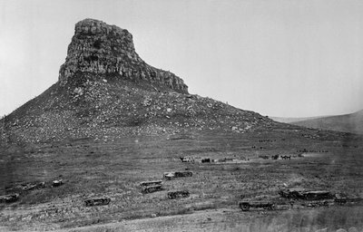 Isandhlwana across the nek, from an album of 43 photographs compiled by George Froom of the 94th Regiment during the Zulu War, c.1879 by English Photographer